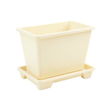 Field Brook Empty Raised Planter - Cream