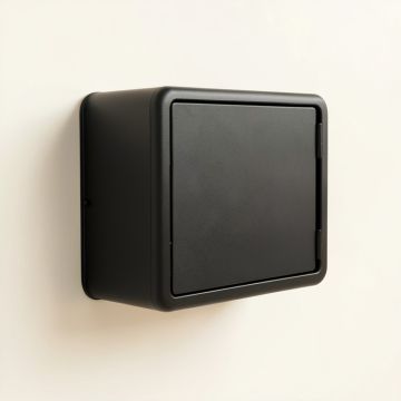Sage Crest Wall-Mounted Entry Cabinet - Black (synthetic illustration; no displayed measurements)