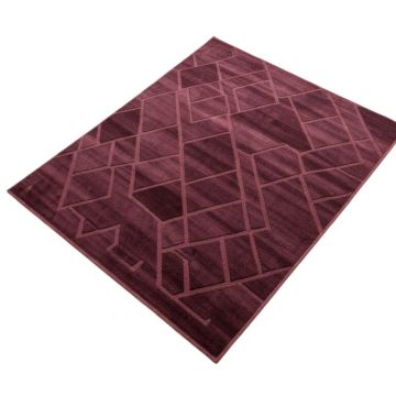 Lincroft Geometric Dark Pink Area Rug