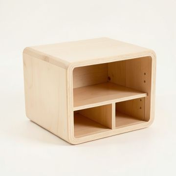 Clay Bridge Low Toy Storage Unit - Beige (synthetic illustration; no displayed measurements)