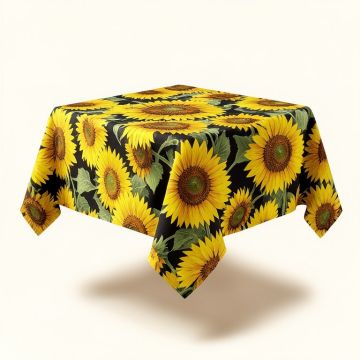 Orchimont Sunflower Cotton Tablecloth (synthetic illustration; no displayed measurements)