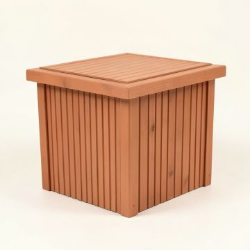 Ridge Arc Closed Outdoor Storage Box - Terracotta (synthetic illustration; no displayed measurements)