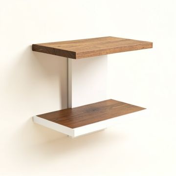 Auguste Decorative Mid-Century Modern 2 Piece Tiered Shelf (synthetic illustration; no displayed measurements)