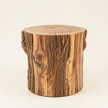 Mader Solid Wood Tree Stump End Table (synthetic illustration; no displayed measurements)