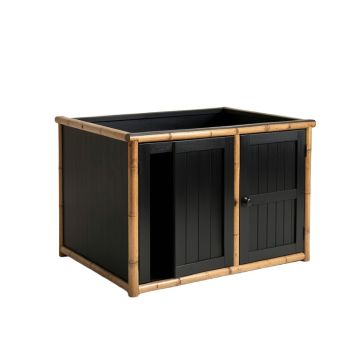 Rowan Brook Empty Furniture-Style Litter Enclosure - Black