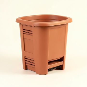 Heath Crest Closed Garden Compost Bin - Terracotta (synthetic illustration; no displayed measurements)