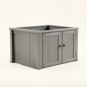 Fern Crest Empty Furniture-Style Litter Enclosure - Gray (synthetic illustration; no displayed measurements)