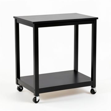 Olive Branch Empty Rolling Workshop Cart - Black (synthetic illustration; no displayed measurements)