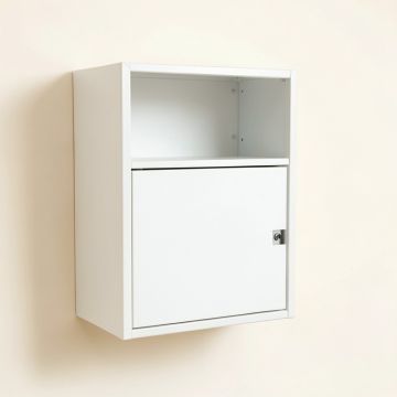 Willow Canyon Wall-Mounted Entry Cabinet - White (synthetic illustration; no displayed measurements)