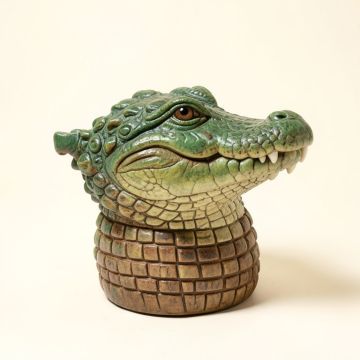 Ozella Floating Crocodile Head Statue (synthetic illustration; no displayed measurements)