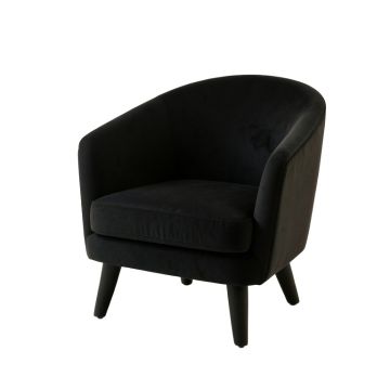 Heath Branch Upholstered Armchair - Black (synthetic illustration; no displayed measurements)
