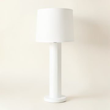 Willow Brook Floor Lamp With A Plain Fabric Shade - White (synthetic illustration; no displayed measurements)