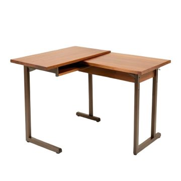 Aracelli L-Shaped Writing Desk With Hutch