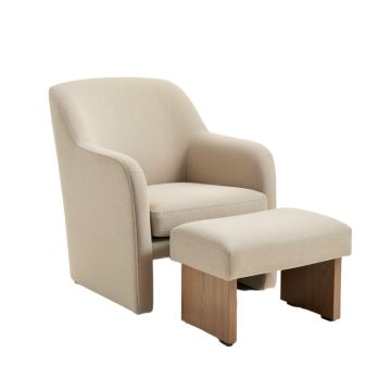 Lucea 25.5 '' Wide Barrel Chair And Ottoman