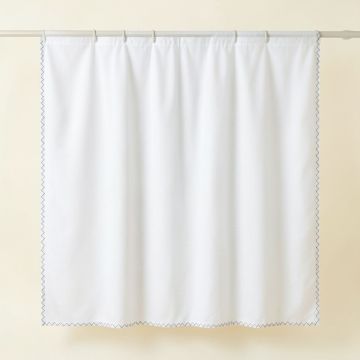 Pine Dale Shower Curtain Hanging Flat From A Plain Rod - White (synthetic illustration; no displayed measurements)
