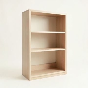 Slate Crest Freestanding Bookcase - Beige (synthetic illustration; no displayed measurements)