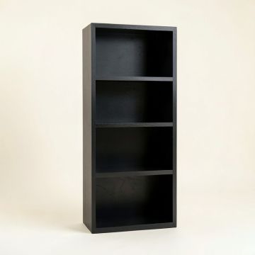 Birch Crossing Narrow Cubby Tower - Black (synthetic illustration; no displayed measurements)