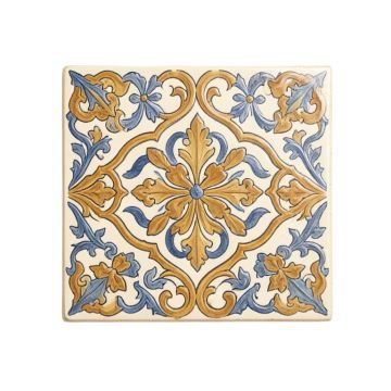 4 '' X 4 '' Ceramic Fresco Decorative Accent Tile