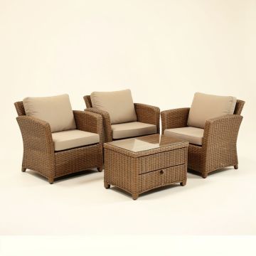 Badrunisha Patio Rattan Seating Group With Cushions (synthetic illustration; no displayed measurements)