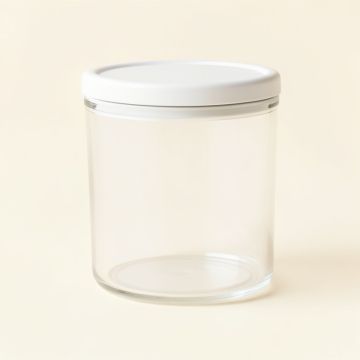 Hazel Branch Storage Canister With Lid - White (synthetic illustration; no displayed measurements)
