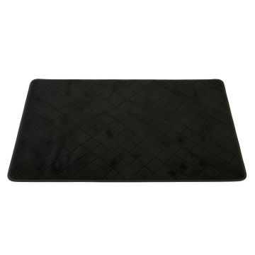 Dawn Crest Bath Mat - Black