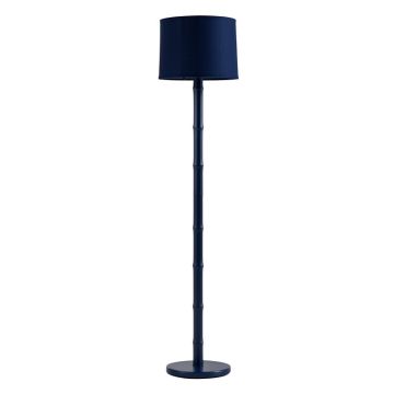 Holly Bend Floor Lamp With A Plain Fabric Shade - Navy