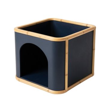 Stone Dale Empty Furniture-Style Litter Enclosure - Navy