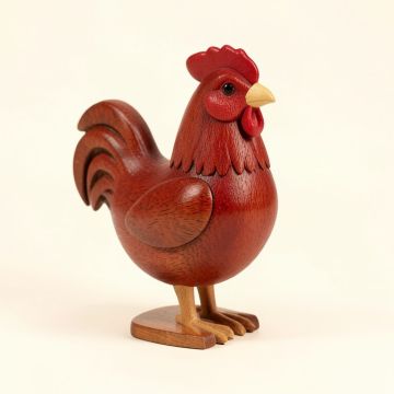 Delfina Wood Little Rooster Puppet (synthetic illustration; no displayed measurements)