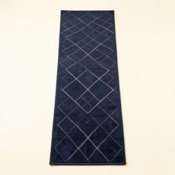 Pine Bridge Narrow Runner Rug - Navy (synthetic illustration; no displayed measurements)