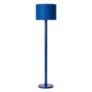Olive Dale Floor Lamp With A Plain Fabric Shade - Blue