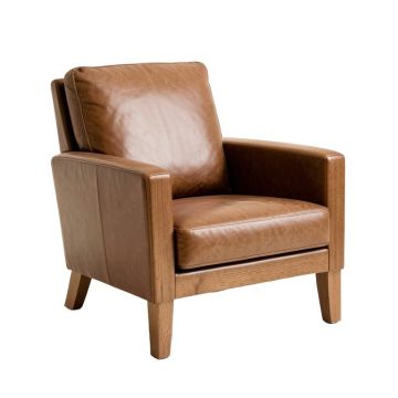 Sigrid 28 '' Wide Top Grain Leather Armchair
