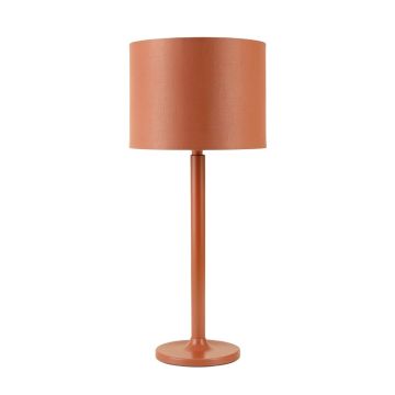 Sage Crossing Floor Lamp With A Plain Fabric Shade - Terracotta