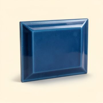 3 '' X 12 '' Beveled Glass Subway Tile In Blue (synthetic illustration; no displayed measurements)