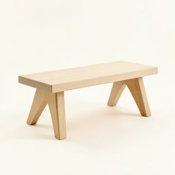 Spruce Arc Indoor Bench - Beige (synthetic illustration; no displayed measurements)