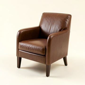 Bertrix Genuine Leather Dining Chair (synthetic illustration; no displayed measurements)