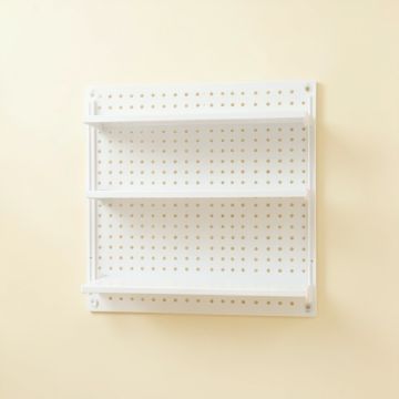 Hill Crest Empty Wall-Mounted Tool Organizer Panel - White (synthetic illustration; no displayed measurements)