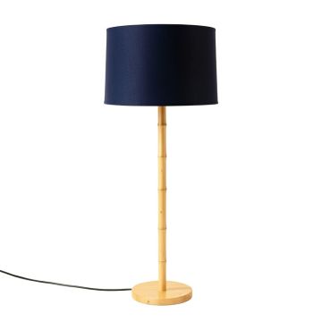 Brook Crossing Floor Lamp With A Plain Fabric Shade - Navy