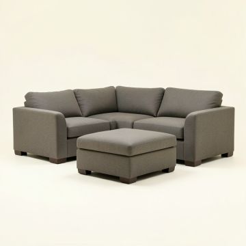 Newberg 92 '' Wide Right Hand Facing Modular Sofa & Chaise With Ottoman (synthetic illustration; no displayed measurements)