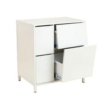 River Dale Freestanding Pull-Out Hamper Cabinet - White