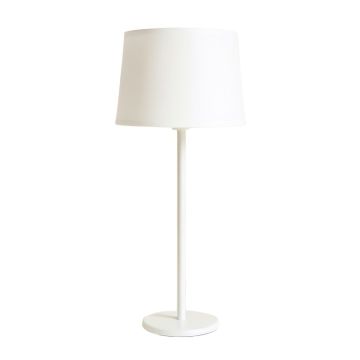 Fern Crest Floor Lamp With A Plain Fabric Shade - White (synthetic illustration; no displayed measurements)