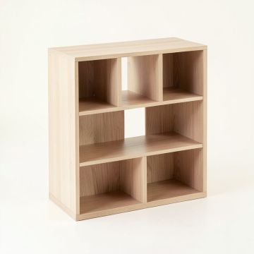 Cove Fold Desktop Shelving Unit - Beige (synthetic illustration; no displayed measurements)