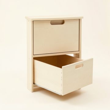 Heath Bend Freestanding Pull-Out Hamper Cabinet - Ivory (synthetic illustration; no displayed measurements)