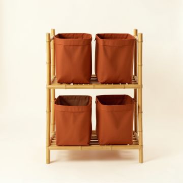 Olive Canyon Laundry Sorting Station With Plain Removable Bags - Terracotta (synthetic illustration; no displayed measurements)