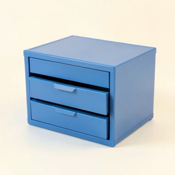 Dune Bend Small-Parts Storage Drawer Cabinet - Blue (synthetic illustration; no displayed measurements)