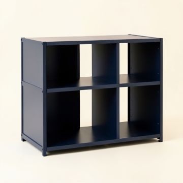 Oak Edge Desktop Shelving Unit - Navy (synthetic illustration; no displayed measurements)