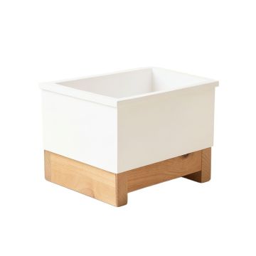 Sage Brook Empty Raised Planter - White