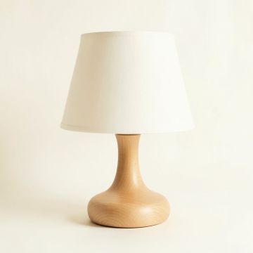 Sage Bridge Table Lamp With A Plain Fabric Shade - Ivory (synthetic illustration; no displayed measurements)