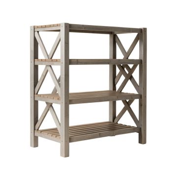 Lake Bend Empty Seed-Starting Shelving Unit Without Lights - Gray