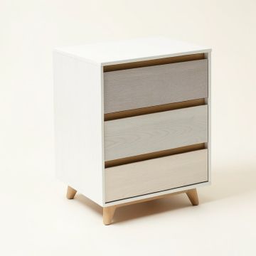Bae Mid-Century Modern 3-Tier Wood Nightstand (synthetic illustration; no displayed measurements)