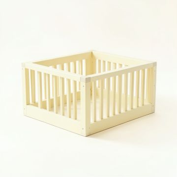 Shore Crest Empty Furniture-Style Pet Crate - Ivory (synthetic illustration; no displayed measurements)
